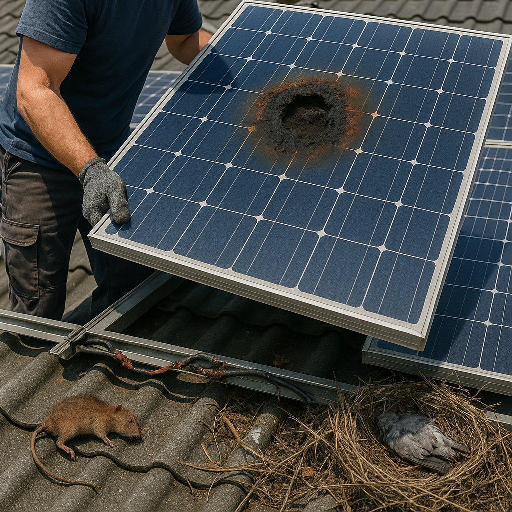 Tierabwehr für Photovoltaikanlagen: Warum Sie Ihre Solaranlage vor Vögeln und Nagern schützen sollten