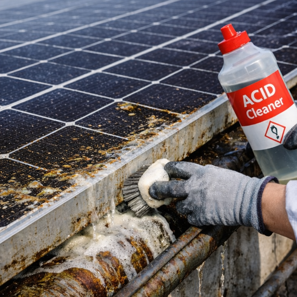 Module mit Säure reinigen