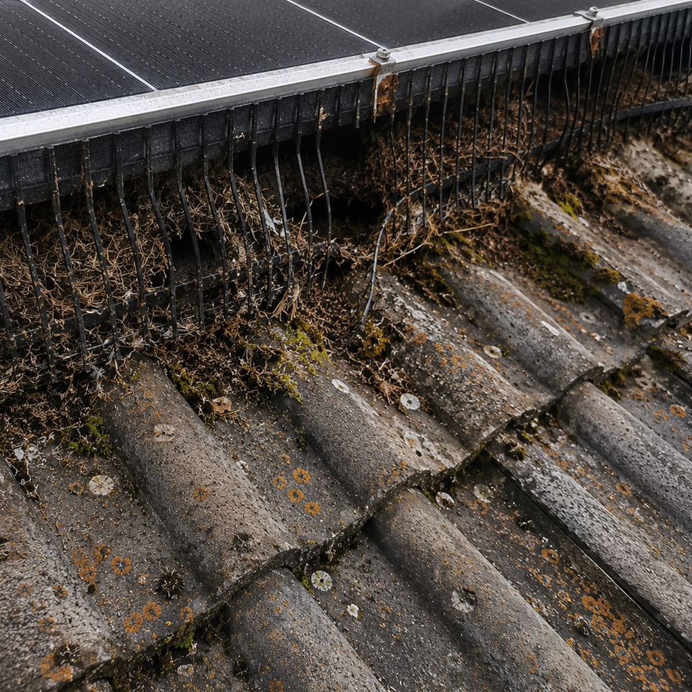 Photovoltaik Taubenschutz aus Edelstahl