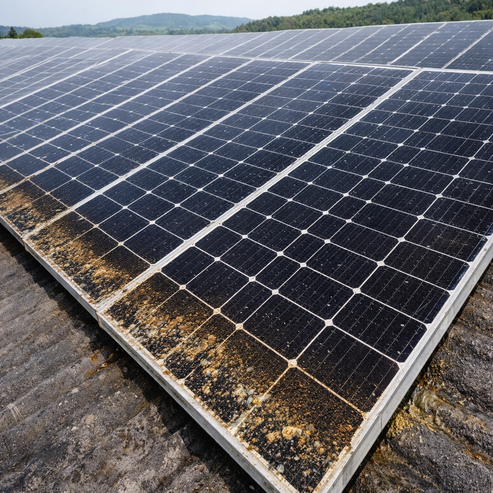 PV-Anlage reinigen, Solarmodule reinigen, Photovoltaik reinigen, Ertragseinbußen PV
